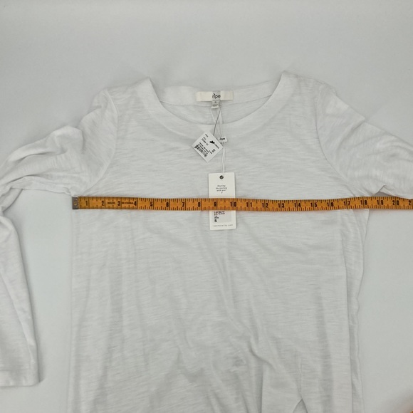 Ripe Maternity White Long Sleeve Cotton Modal Side Tie Knot Maternity Shirt NWT - Picture 6 of 10